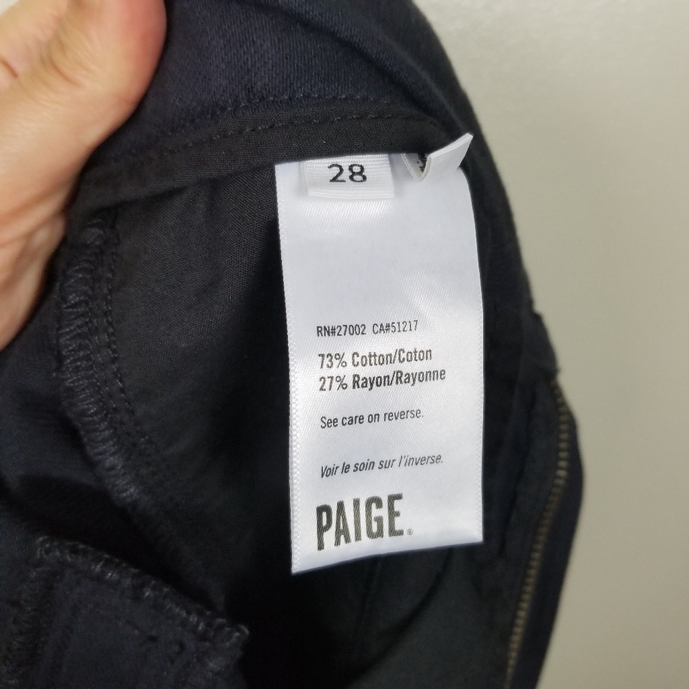 PAIGE Pleated Clarice Trouser Pants Wide Leg High Waisted Culottes Navy Blue 28 - Picture 12 of 12